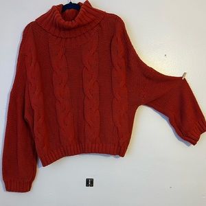 High turtleneck sweater